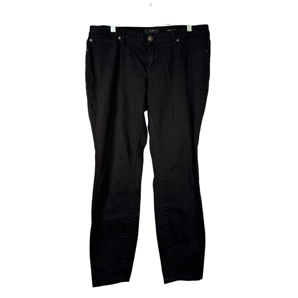 Jessica Simpson Size 16 W Kiss Me Jegging Junior Plus Black Denim